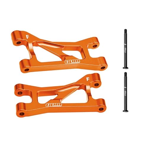 Aluminium 7075 Alloy Front Upper Suspension Arms for Traxxas 1/16 Mini Maxx 4WD RTR Brushless Monster Truck 107154-1 Upgrades - Orange von GPM Racing