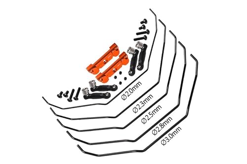Aluminium 7075 Alloy Front & Rear Sway Bar Mount with Linkage and Wire for Traxxas 1/8 Maxx Slash 6S Short Course Truck 102076-4 Upgrade Parts - Orange Aluminium 7075 Alloy Front & Rear Sway Bar Mount with Linkage and Wire for Traxxas 1/8 Maxx Slash 6S Short Course Truck 102076-4 Upgrade Parts - Orange von GPM Racing