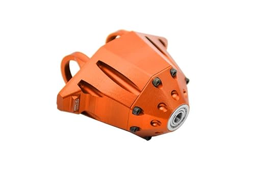 Aluminium 7075 Alloy Rear Axle Housing Halves Design (Larger Inner Bearings) for Traxxas 1:7 Unlimited Desert Racer UDR 4X4 85076-4 / Unlimited Desert Racer UDR 6S 85086-4 Upgrade Parts - Orange von GPM Racing