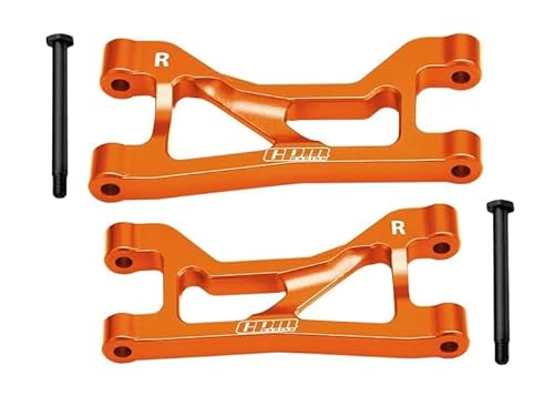 Aluminium 7075 Alloy Rear Upper Suspension ARMS for Traxxas 1/16 Mini Maxx 4WD RTR Brushless Monster Truck 107154-1 Upgrades - Orange von GPM Racing