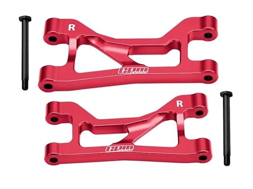 Aluminium 7075 Alloy Rear Upper Suspension ARMS for Traxxas 1/16 Mini Maxx 4WD RTR Brushless Monster Truck 107154-1 Upgrades - Red von GPM Racing