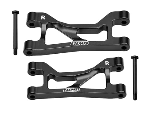 Aluminium 7075 Alloy Rear Upper Suspension Arms for Traxxas 1/16 Mini Maxx 4WD RTR Brushless Monster Truck 107154-1 Upgrades - Black von GPM Racing