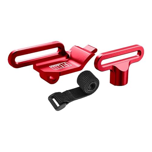 Aluminium 7075 Alloy Retainer Battery Hold-Down for Traxxas 1/16 Mini Maxx 4WD RTR Brushless Monster Truck 107154-1 Upgrades - Red von GPM Racing