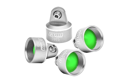 Aluminium 7075 Alloy Shock Caps for GPM Optional & Original Shock Absorbers for Traxxas 1/8 4WD Maxx Slash 6S-102076-4/1:10 4WD Maxx-89076-4/1:10 Maxx with WideMAXX-89086-4 Monster Truck - Silver Aluminium 7075 Alloy Shock Caps for GPM Optional & Original Shock Absorbers for Traxxas 1/8 4WD Maxx Slash 6S-102076-4/1:10 4WD Maxx-89076-4/1:10 Maxx with WideMAXX-89086-4 Monster Truck - Silver von GPM Racing
