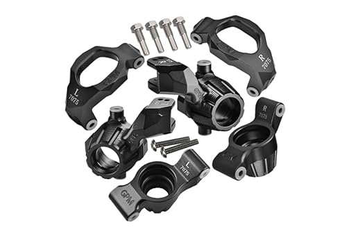 Aluminium 7075 Front C-Hubs & Front Steering Blocks & Rear Stub Axle Carriers Set for Traxxas 1:10 4WD MAXX 89076-4 / 4WD MAXX with WideMAXX 89086-4/1:8 4WD Maxx Slash 6S 102076-4 Upgrades - Black Aluminium 7075 Front C-Hubs & Front Steering Blocks & Rear Stub Axle Carriers Set for Traxxas 1:10 4WD MAXX 89076-4 / 4WD MAXX with WideMAXX 89086-4/1:8 4WD Maxx Slash 6S 102076-4 Upgrades - Black von GPM Racing
