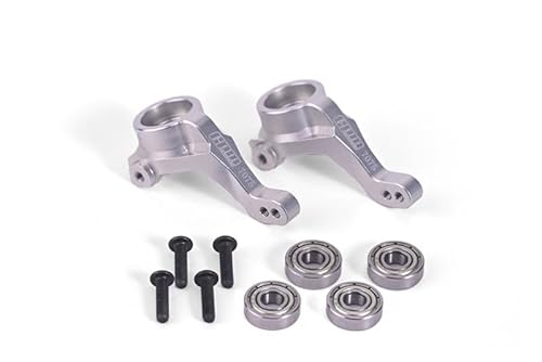 Aluminium 7075 Front Knuckle Arms for Tamiya 1:10 R/C 58719 BBX BB-01 Upgrade Parts - Silver von GPM Racing