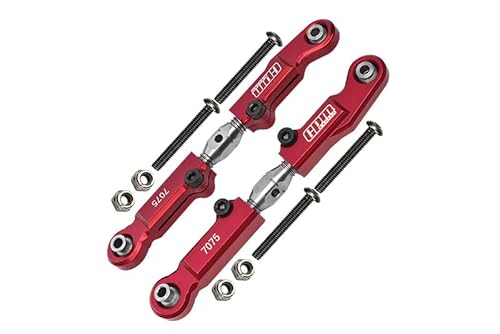 Aluminium 7075-T6 + Stainless Steel Rear Camber Links for Arrma 1:7 Limitless All-Road/IMITLESS V2 / Infraction 6S / Infraction 6S V2 / Felony 6S / 1:8 Typhon 6S / Typhon 6S V5 Upgrade Parts - Red von GPM Racing