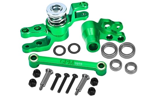Aluminium 7075-T6 Front Steering Assembly for Traxxas 1:10 4WD MAXX Monster Truck 89076-4 / 4WD MAXX with WideMaxx Monster Truck 89086-4 Upgrades - Green von GPM Racing