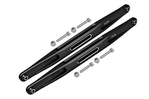 Aluminium 7075-T6 Rear Trailing Arm Lower Links for Traxxas 1:7 Unlimited Desert Racer UDR Pro-Scale 4X4 (#85076-4) Upgrades - Black von GPM Racing