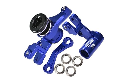 Aluminium Front Steering Assembly for 1:10 Traxxas Slash 4X4 / Deegan 38 / RUSTLER 4X4 / Stampede 4X4 / HOSS 4X4 / Bandit VXL/Slash 2WD / Bandit XL-5 2WD / 2WD Rustler / 1:7 XO-1 Upgrades - Blue Aluminium Front Steering Assembly for 1:10 Traxxas Slash 4X4 / Deegan 38 / RUSTLER 4X4 / Stampede 4X4 / HOSS 4X4 / Bandit VXL/Slash 2WD / Bandit XL-5 2WD / 2WD Rustler / 1:7 XO-1 Upgrades - Blue von GPM Racing