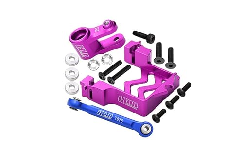 Aluminium Servo Mount + Aluminium Tie Rod + 25T Aluminium Servo Horn for Traxxas 1/10 Maxx 4WD Monster Truck-89076-4 / Maxx with WideMAXX Monster Truck-89086-4 Upgrades - Purple Aluminium Servo Mount + Aluminium Tie Rod + 25T Aluminium Servo Horn for Traxxas 1/10 Maxx 4WD Monster Truck-89076-4 / Maxx with WideMAXX Monster Truck-89086-4 Upgrades - Purple von GPM Racing