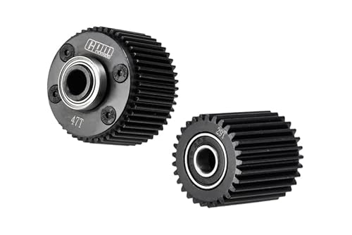GPM Racing 4140 Medium Carbon Steel Diff Case and Idler Gear Set (47/29T/0.8M) for Arrma 1/10 Gorgon 4X2 Mega 550 Brushed Monster Truck-ARA3230 Upgrade Parts von GPM Racing