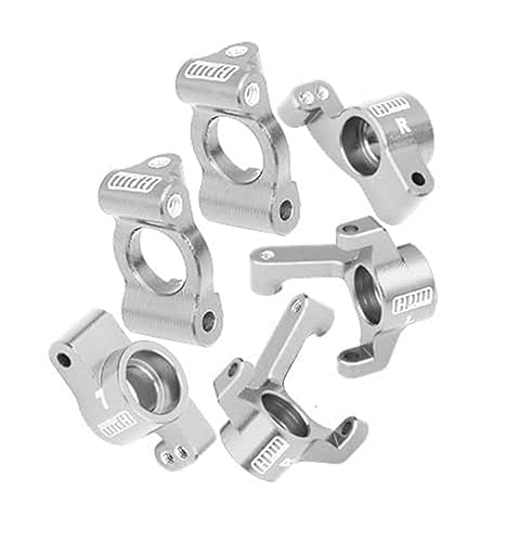 GPM Racing 7075 Alloy Front Caster Blocks + Front Knuckle Arm + Rear Hubs Aluminium Upgrade Combo for LOSI 1/24 Micro-B 2WD Buggy RTR-LOS00007 - Silver GPM Racing 7075 Alloy Front Caster Blocks + Front Knuckle Arm + Rear Hubs Aluminium Upgrade Combo for LOSI 1/24 Micro-B 2WD Buggy RTR-LOS00007 - Silver von GPM Racing
