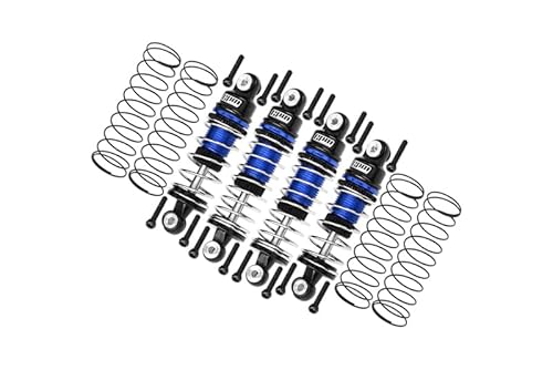 GPM Racing Aluminium 6061 Alloy Front (32mm) & Rear (36mm) Shock Set for LOSI 1/24 Micro-B 2WD Buggy RTR-LOS00007 Upgrade Parts - Blue von GPM Racing
