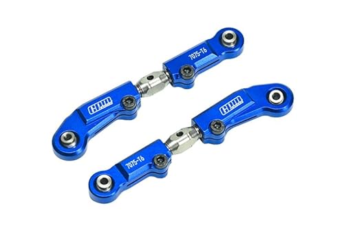 GPM Racing Aluminium 7075 + Stainless Steel Adjustable Front Steering Links for Tekno 1/10 MT410 2.0 4X4 Pro Monster Truck-TKR9501 Upgrade Parts - Blue von GPM Racing