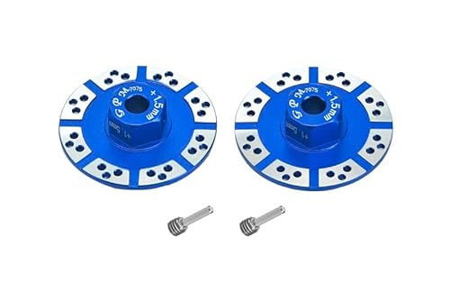GPM Racing Aluminium 7075 +1.5mm Hex with Brake Disk with Silver Lining for Losi 1:10 Baja REY-LOS03008 / Rock REY-LOS03009 / Baja Rey 2.0-LOS03046 Upgrades - Blue von GPM Racing