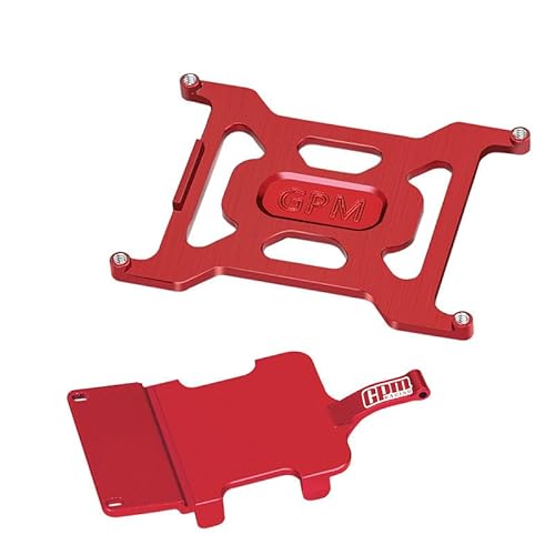 GPM Racing Aluminium 7075 Alloy Battery Holder & Electronics and Receiver Mounting Plate for LOSI 1/24 Micro-B 2WD Buggy RTR-LOS00007 Upgrades - Red von GPM Racing