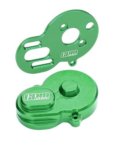 GPM Racing Aluminium 7075 Alloy Motor Plate & Rear Main Gear Cover for LOSI 1/24 Micro-B 2WD Buggy RTR-LOS00007 Upgrade Parts - Green von GPM Racing