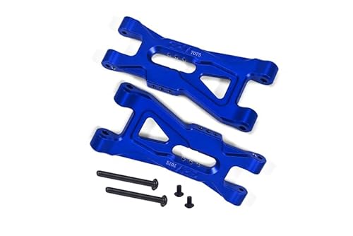 GPM Racing Aluminium 7075 Front Lower Suspension Arms for Arrma 1/10 Gorgon 4X2 Mega 550 Brushed Monster Truck-ARA3230 Upgrade Parts - Blue von GPM Racing
