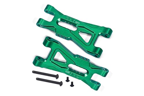 GPM Racing Aluminium 7075 Front Lower Suspension Arms for Arrma 1/10 Gorgon 4X2 Mega 550 Brushed Monster Truck-ARA3230 Upgrade Parts - Green von GPM Racing