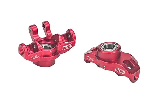 GPM Racing Aluminium 7075 Front Steering Block for Arrma 1/18 Granite GROM MEGA 380 Brushed 4X4 Monster Truck ARA2102 Upgrade Parts - Red von GPM Racing