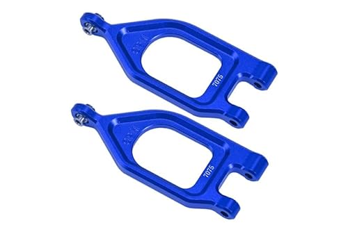 GPM Racing Aluminium 7075 Front Upper Suspension Arms for Arrma 1/10 Gorgon 4X2 Mega 550 Brushed Monster Truck-ARA3230 Upgrade Parts - Blue von GPM Racing