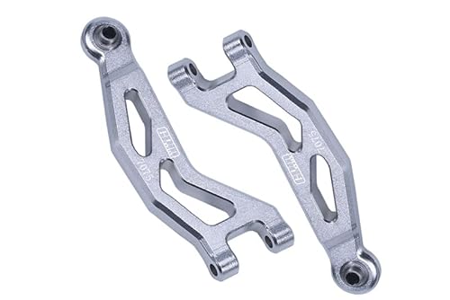 GPM Racing Aluminium 7075 Front Upper Suspension Arms for Arrma 1/18 Granite GROM MEGA 380 Brushed 4X4 Monster Truck ARA2102 Upgrade Parts - Silver von GPM Racing