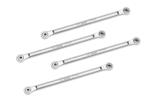 GPM Racing Aluminium 7075 Lower 4-Link Bar Set for Losi 1/18 Mini LMT 4X4 Brushed Monster Truck RTR-LOS01026 Upgrade Parts - Silver von GPM Racing