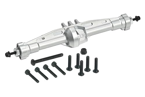 GPM Racing Aluminium 7075 Rear Straight Axle Housing for Axial 1/10 SCX10 Pro 4X4 Scaler Rock Crawler Kit AXI03028 Upgrades - Silver von GPM Racing