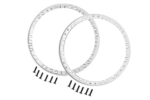 GPM Racing Aluminium 7075 Rear Wheel Reinforcement Rings Set for LOSI 1:4 Promoto-MX Motorcycle Dirt Bike RTR FXR LOS06000 LOS06002 Upgrades - Silver von GPM Racing
