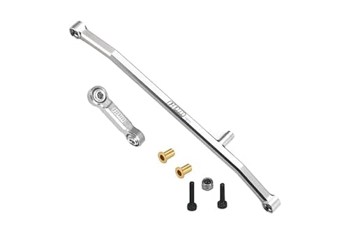 GPM Racing Aluminium 7075 Steering Tie Rod & Drag Link for Losi 1/18 Mini LMT 4X4 Brushed Monster Truck RTR-LOS01026 Upgrade Parts - Silver von GPM Racing