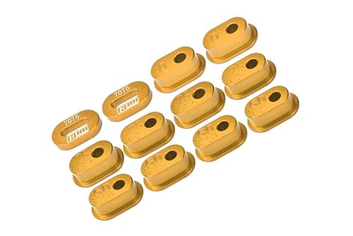 GPM Racing Aluminium 7075-T6 Chain Tension Adjuster Set for LOSI 1:4 Promoto-MX Motorcycle Dirt Bike RTR LOS06000 LOS06002 Upgrades - Gold von GPM Racing