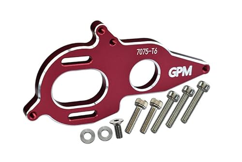 GPM Racing Aluminium 7075-T6 Motor Heatsink Plate for Arrma 1:8 KRATON 6S / Vendetta 3S / Typhon TLR Tuned / 1:10 Granite / Big Rock 3S / Big Rock V3 3S / KRATON 4S / VORTEKS 3S - 9Pc Set Red von GPM Racing