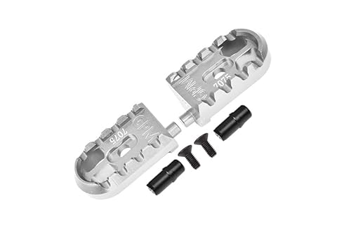 GPM Racing Aluminium 7075-T6 Motorcycle Foot Pegs Set for LOSI 1:4 Promoto-MX Motorcycle Dirt Bike RTR LOS06000 LOS06002 Upgrades - Silver von GPM Racing