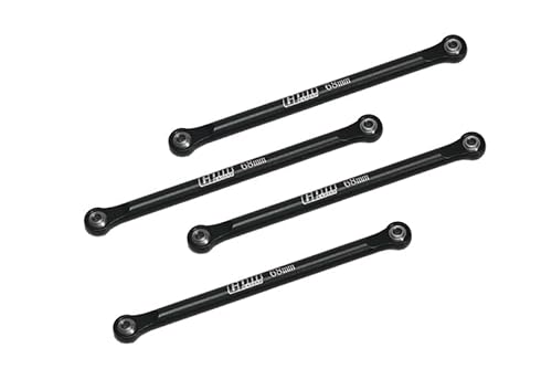 GPM Racing Aluminium 7075 Upper 4-Link Bar Set for Losi 1/18 Mini LMT 4X4 Brushed Monster Truck RTR-LOS01026 Upgrade Parts - Black von GPM Racing