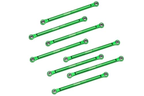 GPM Racing Aluminium 7075 Upper & Lower Link Bar Set for Losi 1/18 Mini LMT 4X4 Brushed Monster Truck RTR-LOS01026 Upgrade Parts - Green von GPM Racing
