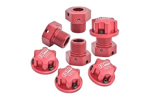 GPM Racing Aluminium 7075 Wheel Hex and Wheel Lock for Arrma 1:8 KRATON/Notorious/Outcast/KRATON EXB/Typhon/KRATON V5 / Notorious / 1:7 Infraction/FIRETEAM/Limitless V2 / Felony/Mojave - Red GPM Racing Aluminium 7075 Wheel Hex and Wheel Lock for Arrma 1:8 KRATON/Notorious/Outcast/KRATON EXB/Typhon/KRATON V5 / Notorious / 1:7 Infraction/FIRETEAM/Limitless V2 / Felony/Mojave - Red von GPM Racing