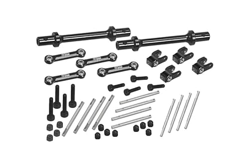 GPM Racing Aluminium Front & Rear Sway Bar for Losi 1/18 4WD Mini-LMT Monster Truck LOS01026 Upgrade Parts - Black von GPM Racing