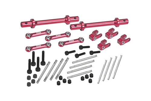 GPM Racing Aluminium Front & Rear Sway Bar for Losi 1/18 4WD Mini-LMT Monster Truck LOS01026 Upgrade Parts - Red von GPM Racing