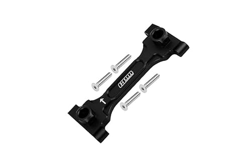 GPM Racing Aluminium Rear Chassis Brace for Axial 1/6 SCX6 Jeep JLU Wrangler AXI05000-5Pc Set Black von GPM Racing