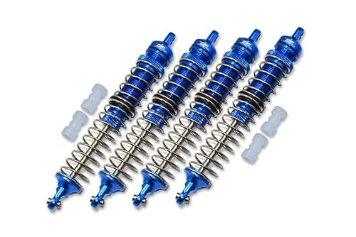 Aluminum Upgrade Combo Set B (Front+Rear Spring Dampers 130mm) For Losi 1:8 LMT 4WD Solid Axle Monster Truck LOS04022 / Mega Truck Brushless LOS04024 / LMT Grave Digger / Sonuva Digger LOS04021 - Blue von GPM Racing