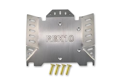 GPM Racing Axial 1/10 RBX10 Ryft 4WD Rock Bouncer AXI03005 Tuning Teile Stainless Steel Chassis Protection Plate (Hollow Version) - 5Pc Set von GPM Racing