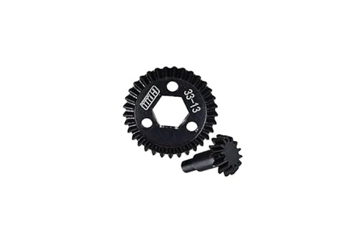 GPM Racing Axial 1/18 UTB18 Capra 4WD Unlimited Trail Buggy AXI01002 Tuning Teile Medium Carbon Steel Bevel Gear Set 33T/13T - Black von GPM Racing