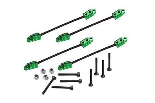 GPM Racing Front & Rear Suspension Travel Limit Straps for Losi 1/18 Mini LMT 4X4 Brushed Monster Truck RTR-LOS01026 Upgrade Parts - Green von GPM Racing