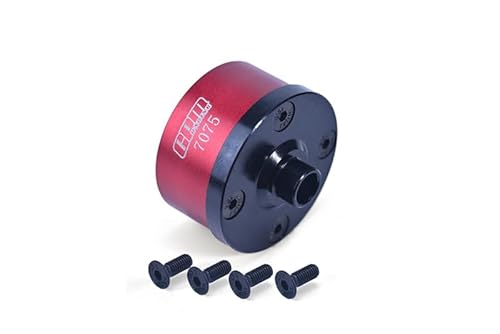 GPM Racing Medium Carbon Steel+Aluminium 7075 Front Middle Rear Diff Case for Arrma 1:7 Mojave EXB/Mojave 6S / FIRETEAM/Mojave V2 / 1:8 Outcast/Talion/KRATON/Notorious/KRATON V5 /Talion EXB - Red von GPM Racing