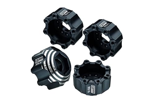 GPM Racing Pro-Line 8X32 to 17mm 1/2" Offset Aluminium 7075T-6 Hex Adapters for Pro-Line 8X32 3.8" Removable Wheels #6353-00/ #6345-00 - 4Pcs - Black von GPM Racing