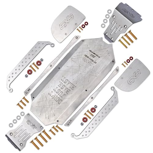 GPM Racing Stainless Steel Chassis Protection Plate (Full Set of Cutting + Laser Flare) for Arrma 1/7 FIRETEAM Tactical Unit 6S BLX ARA7618-51Pc Set von GPM Racing