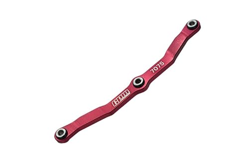 GPM Upgrades Aluminium 7075-T6 Lenkstange für 1/18 4WD TRX4M Ford Bronco (97074-1) / TRX4M Land Rover Defender (97054-1) RC Cars (rot) von GPM Racing