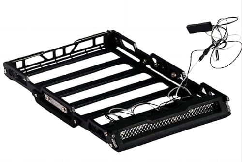 R/C Scale Accessories : Metal Roof Luggage Rack with LED Lights for Traxxas 1:18 TRX4M Ford Bronco Crawler 97074-1 / TRX4M Land Rover Defender 97054-1 Upgrades von GPM Racing