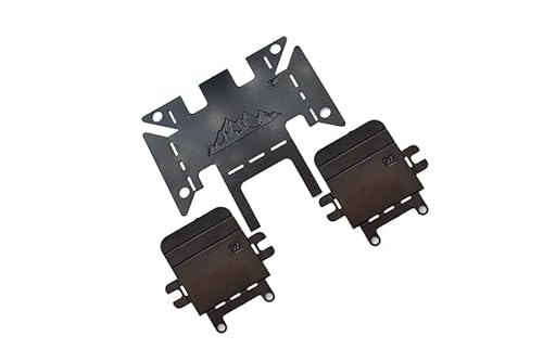 Universal Metal Skid Plates for Traxxas 1:18 TRX4M Ford Bronco Crawler 97074-1 / TRX4M Land Rover Defender 97054-1 Upgrades - Black von GPM Racing